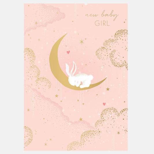 Bunny Baby Girl Card