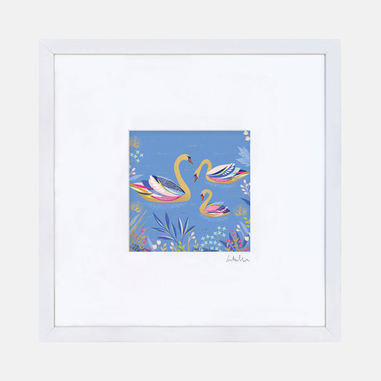 Light Blue Swans Wall Art