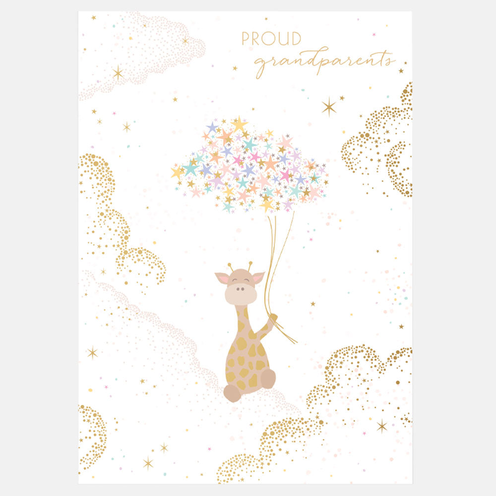 Giraffe Proud Grandparents Card