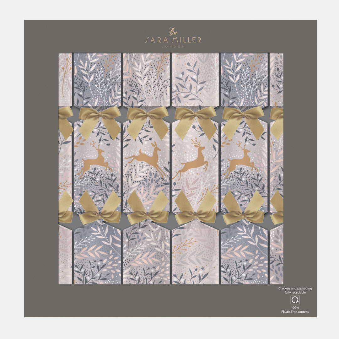 Prancing Deer Blush and Grey Ombre 13" Crackers