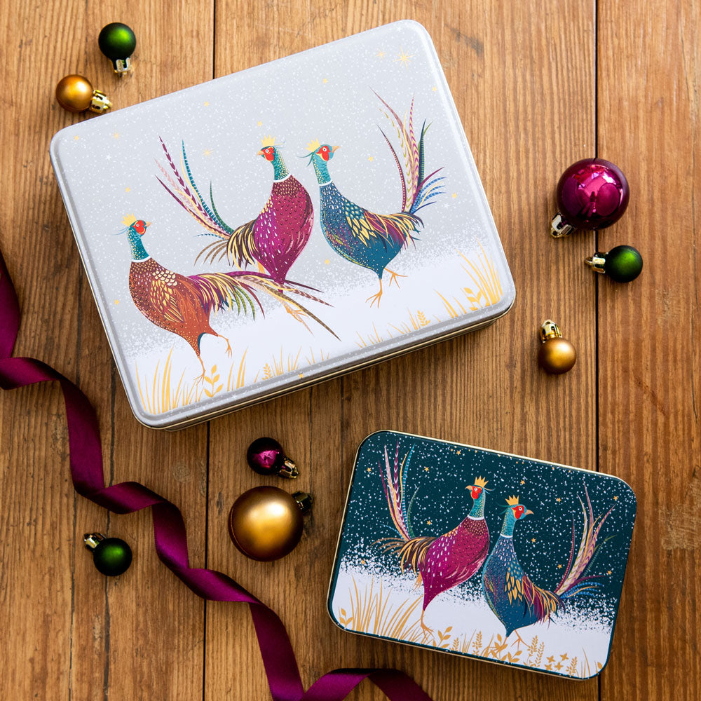Pheasant Deep Rectangular Tin