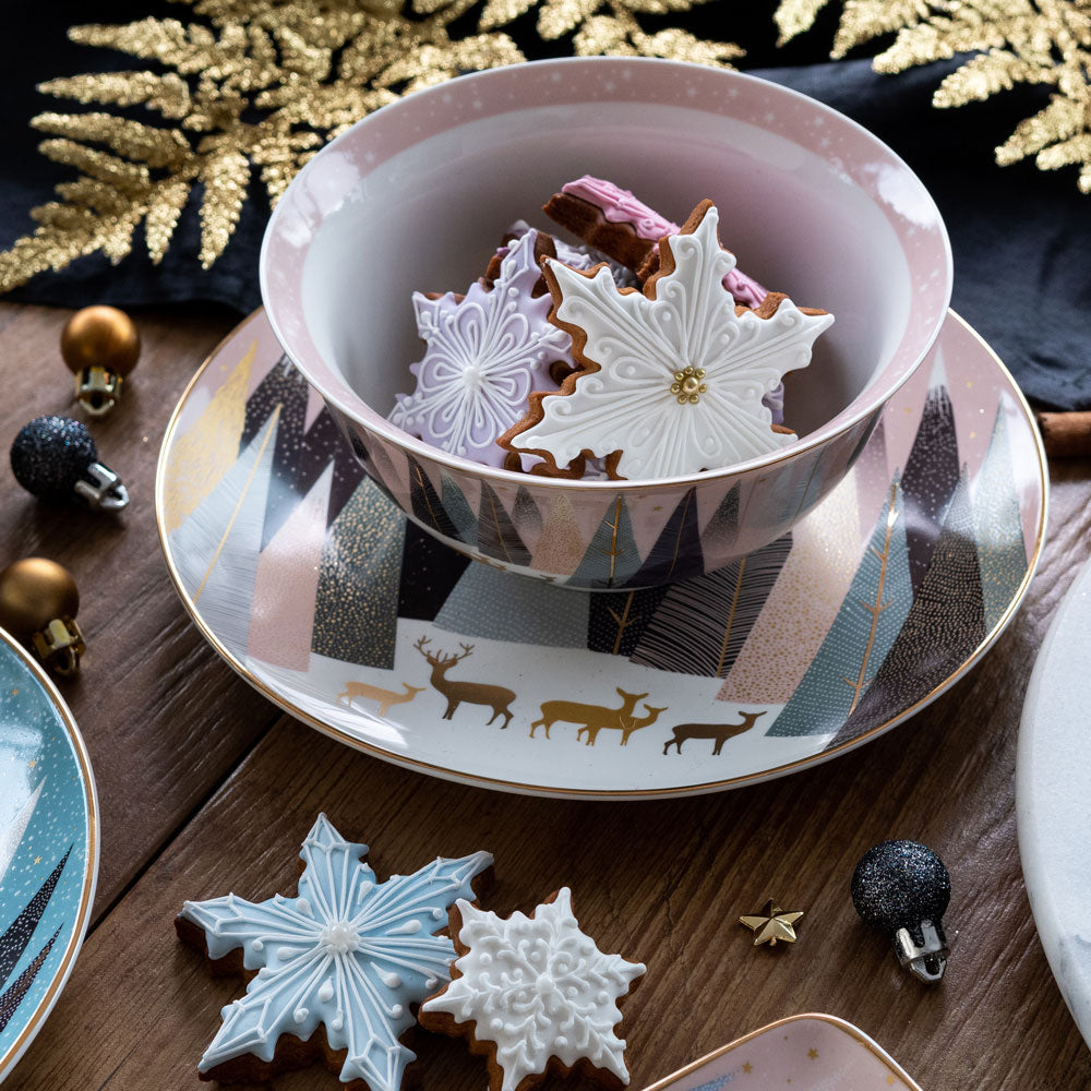 Frosted Pines Deer Candy Bowl