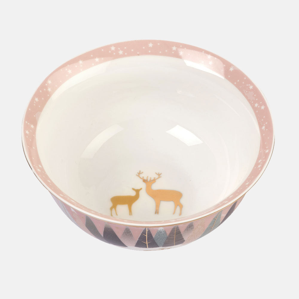 Frosted Pines Deer Candy Bowl
