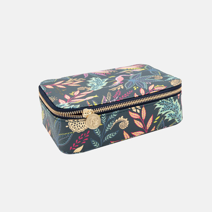 Rectangular tech organiser with floral pattern on a white background