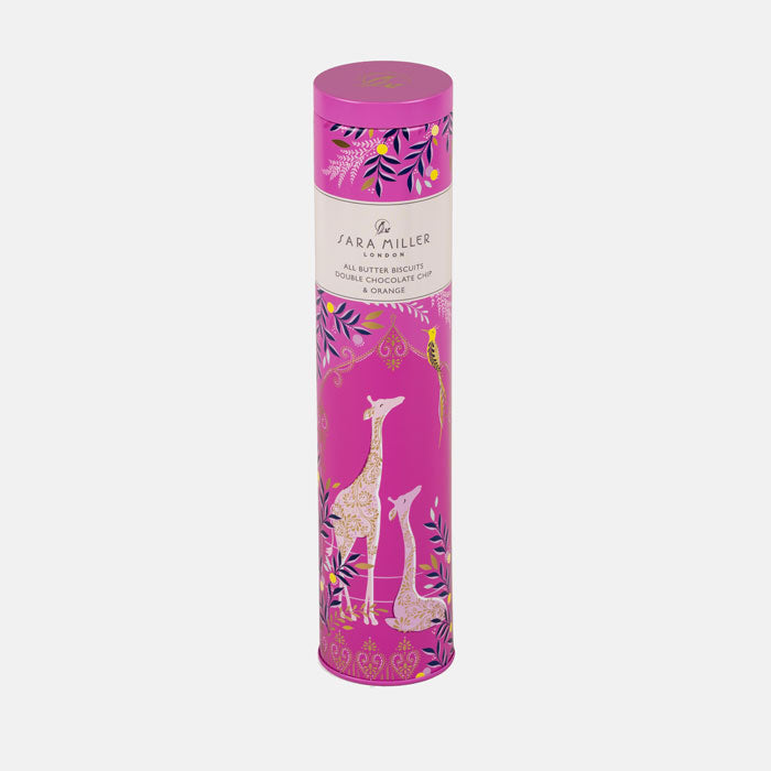 Basking Giraffes All Butter Chocolate Chip & Orange Biscuits Tin