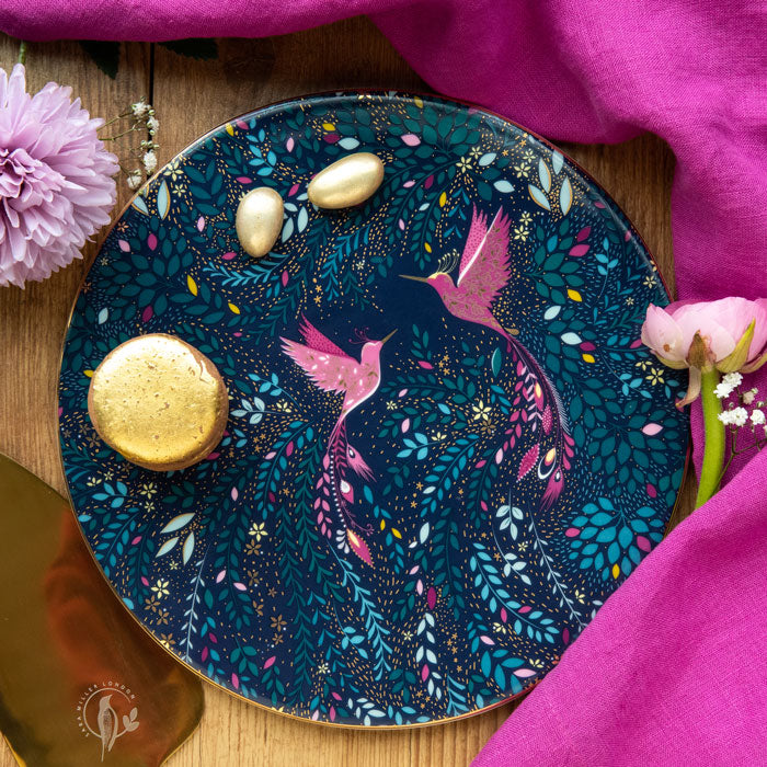 Hummingbird Paradise Serving Plate