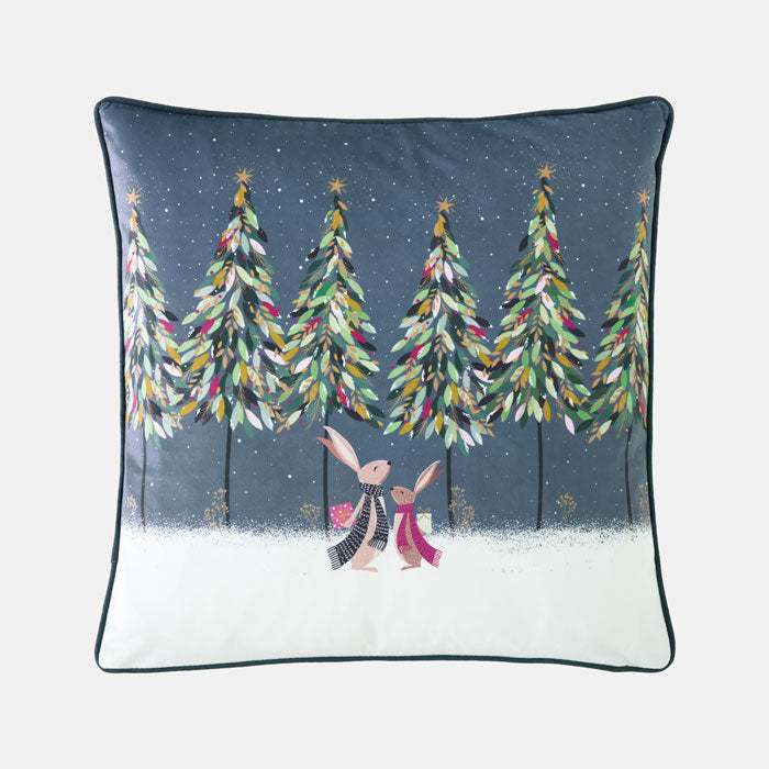 Coussin en velours Woodland Tales Rabbit Gifts