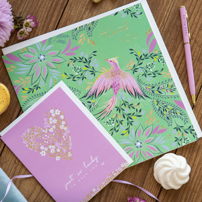 Birds of Paradise Thank You Large Card