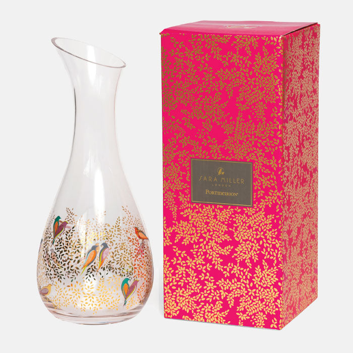 Gold Leaves & Birds Carafe