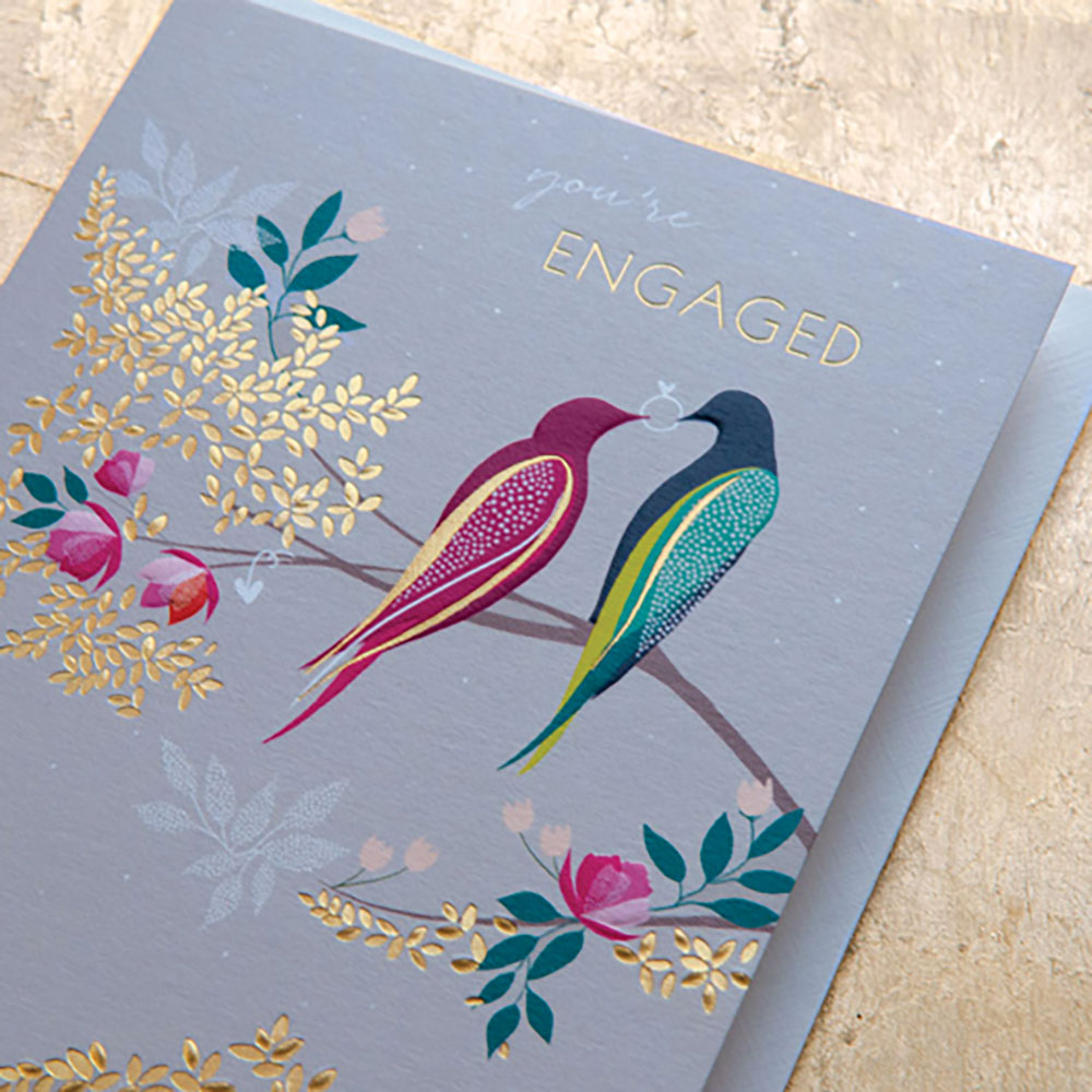 Engaged Birds Card