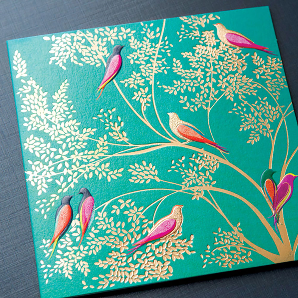Green Birds Card