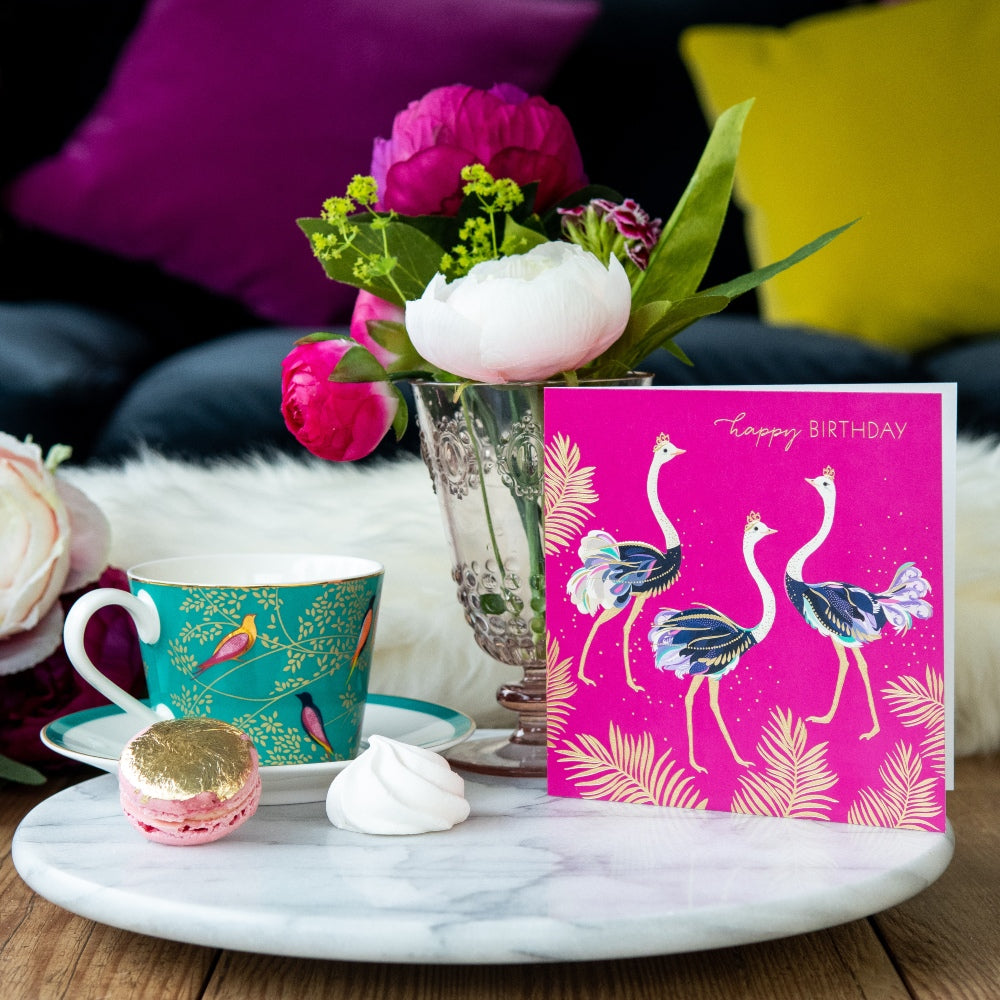 Tasse à thé oiseau vert