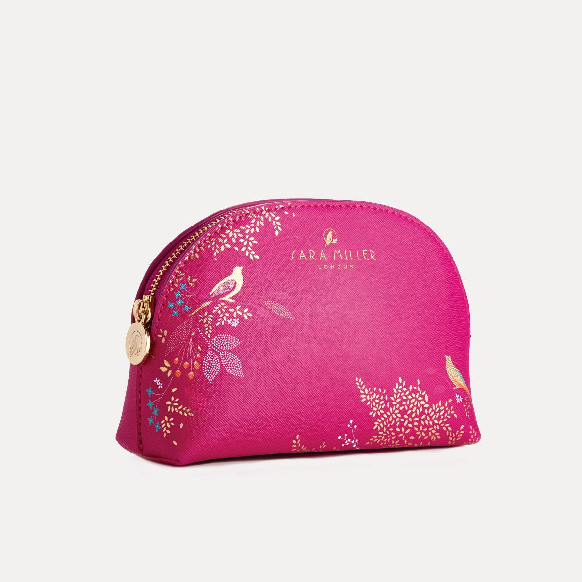 Pink Birds Small Cosmetic Bag