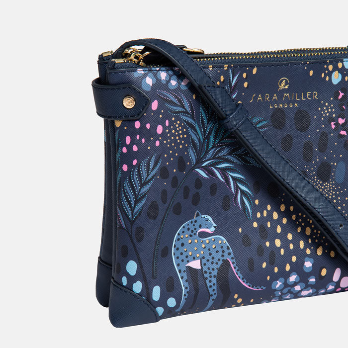 Midnight Leopard Zip Top Crossbody