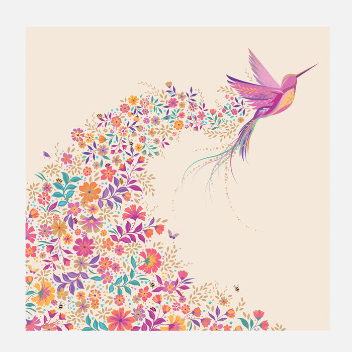 Ditsy Hummingbird Card