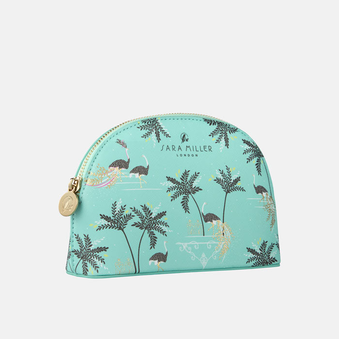 Ostrich & Palms Small Cosmetic Bag