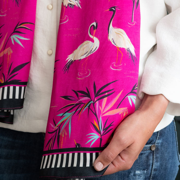 Pink Heron Scarf