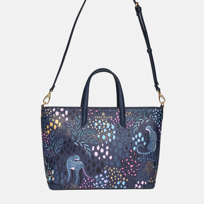 Midnight Leopard Medium Tote