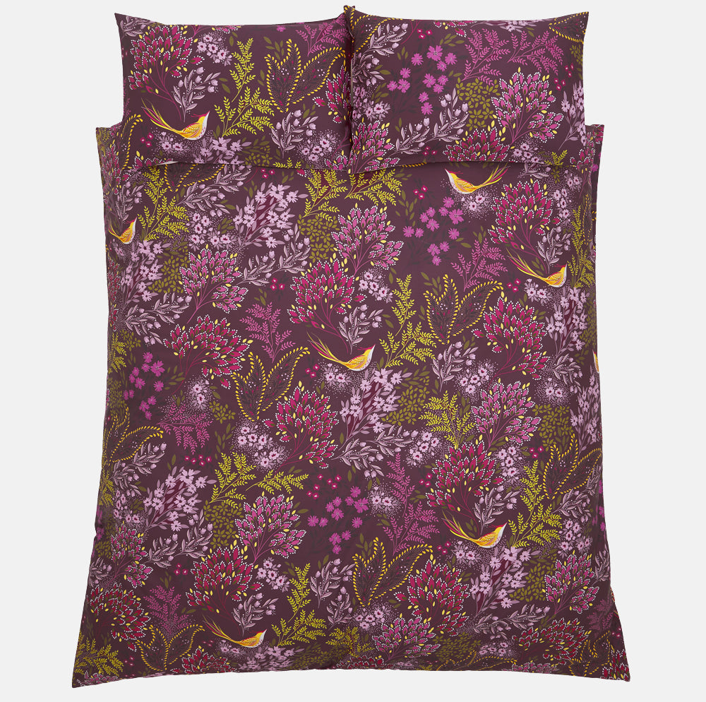 Plum Songbird Bed Linen Collection