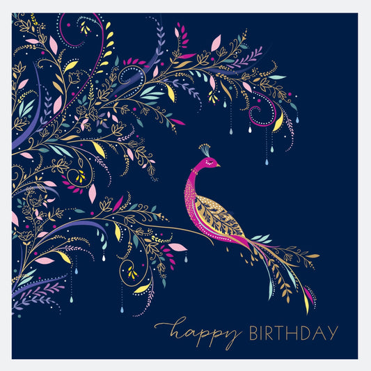 Ornamental PeacockBirthday Card