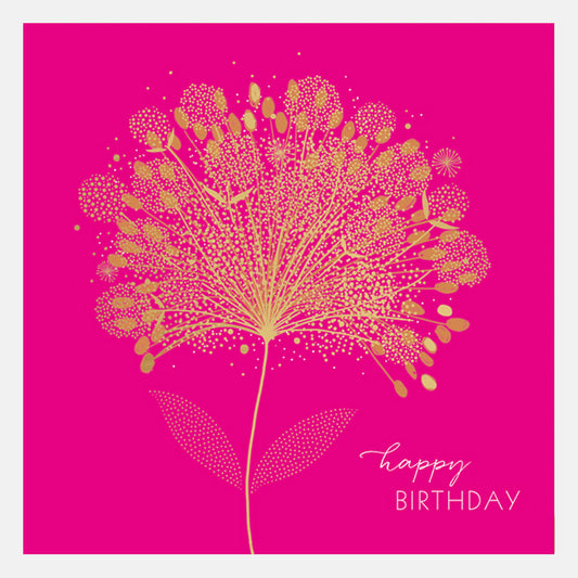 Carte d'anniversaire avec tête de fleur DISC