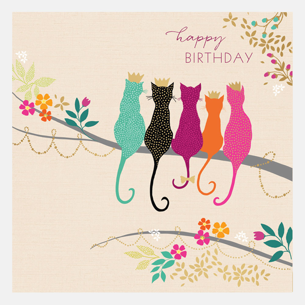 Happy Birthday Cats Card