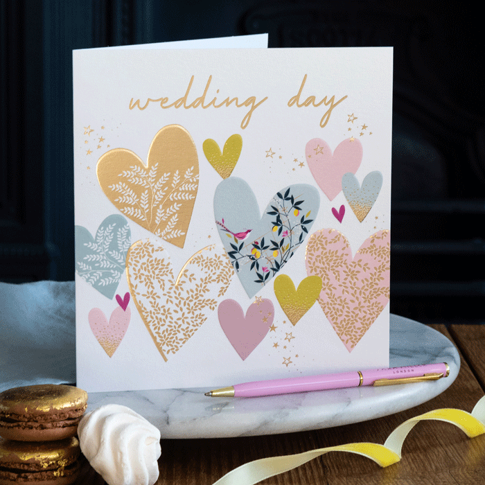Collage Hearts Wedding Card
