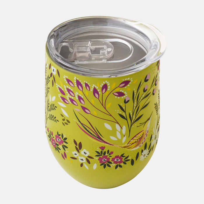 Lime Songbird Travel Tumbler