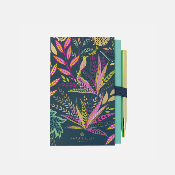 Savannah Botanic Paradise Mini Pocket with Slim Pen - Midnight