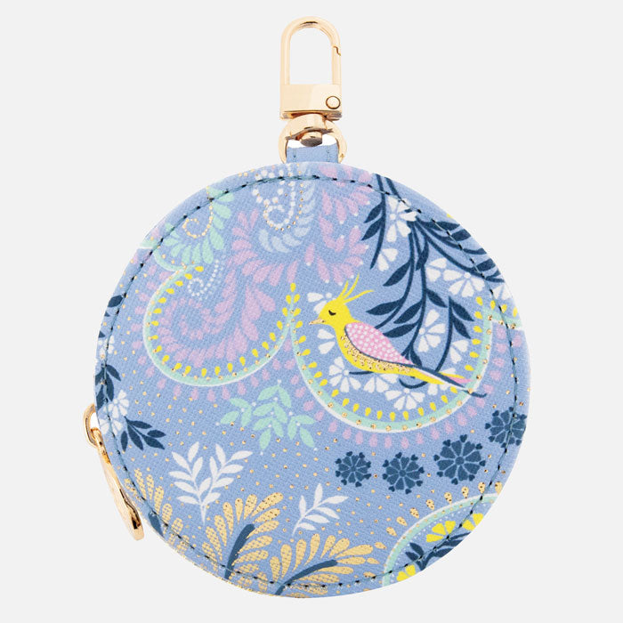 Peacock Filigree Key Ring Pouch & Mirror