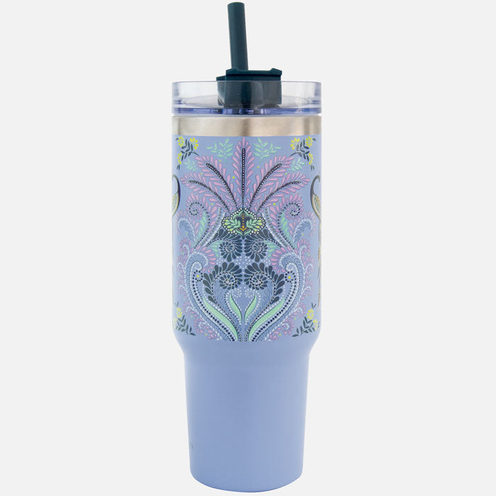 Peacock Filigree Large Travel Tumbler