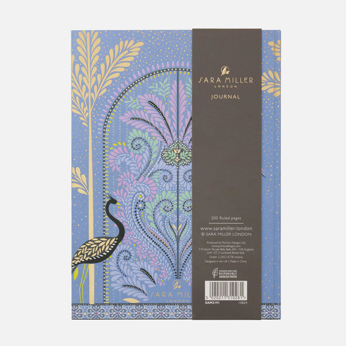 Peacock Filigree A5 Fabric Journal