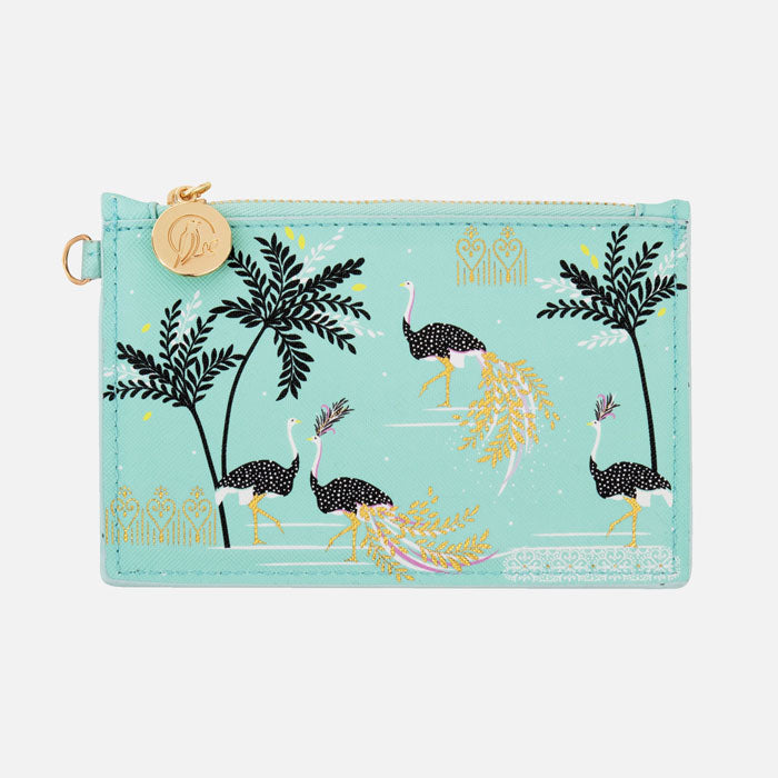 Ostrich & Palms Coin Purse
