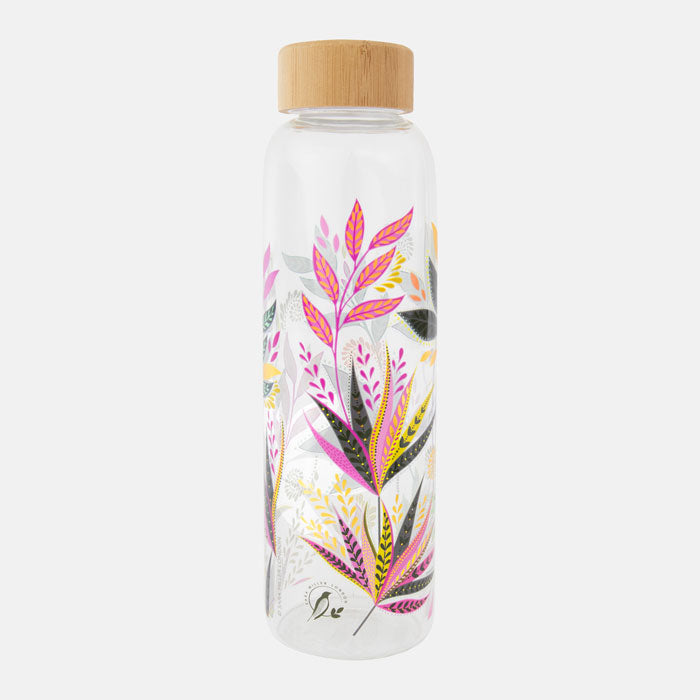 Botanic Paradise Glass Water Bottle