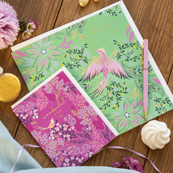 Little Gestures Mauve Songbird Wonderful You Card