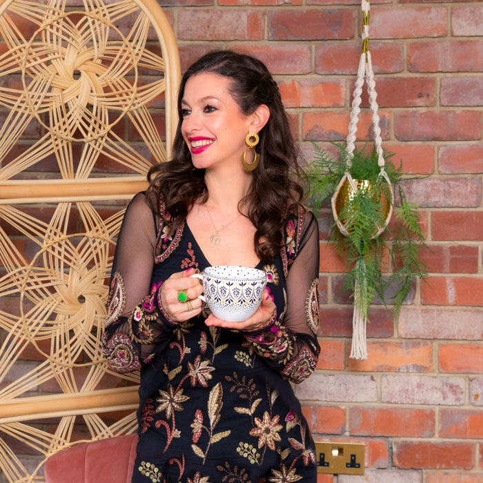 Artisanne Noir Mandala Mug