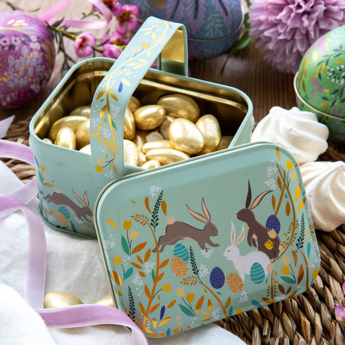 Happy Bunnies Easter Handle Basket