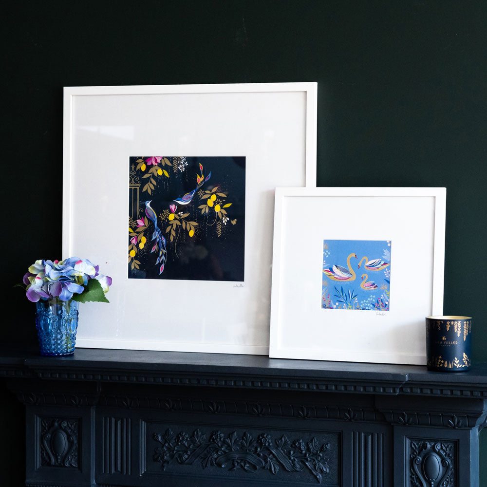 Light Blue Swans Wall Art