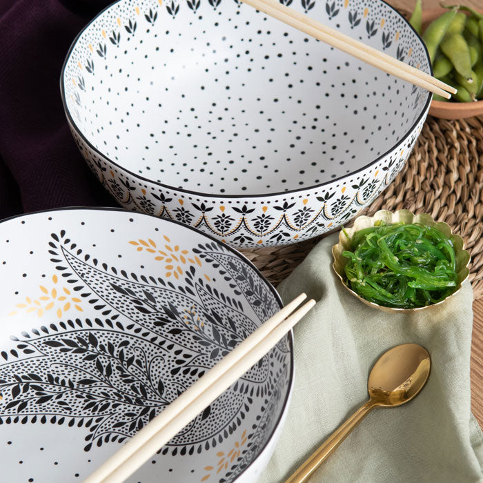 Artisanne Noir Large Bowls - Set of 2