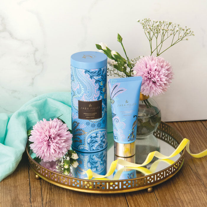 Decorative Filigree Hand Cream Tin - Lemongrass, Jasmine & Cedarwood
