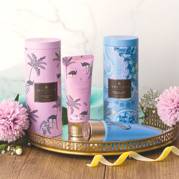 Ostrich & Palms Hand Cream Tin - Peony, Bergamot & Amber