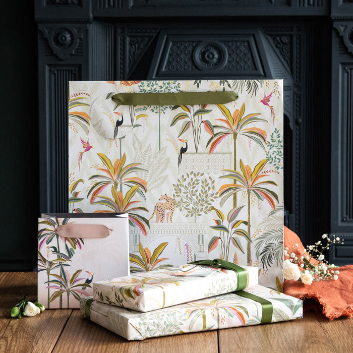 Light Stone Palm Garden Large Gift Bag