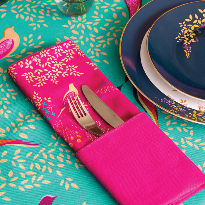 Pink Birds Napkins - Set of 2