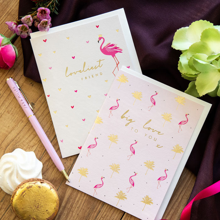 Little Gestures Flamingo Big Love To You Card