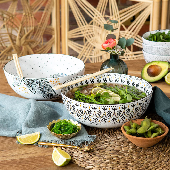 Artisanne Noir Large Bowls - Set of 2