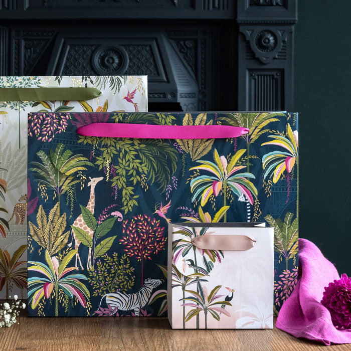 Ink Green Palm Garden Extra Wide Gift Bag