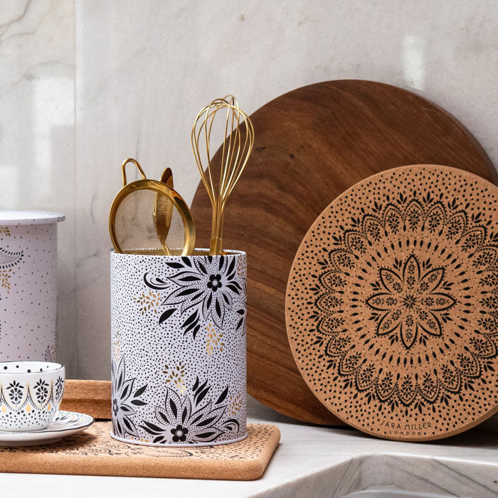 Artisanne Noir Cork Lid Caddies - Set of 3