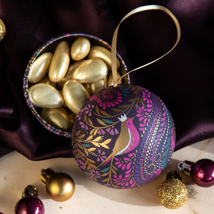 Fillable Baubles - Deep Plum Robin Filigree - Set of 6