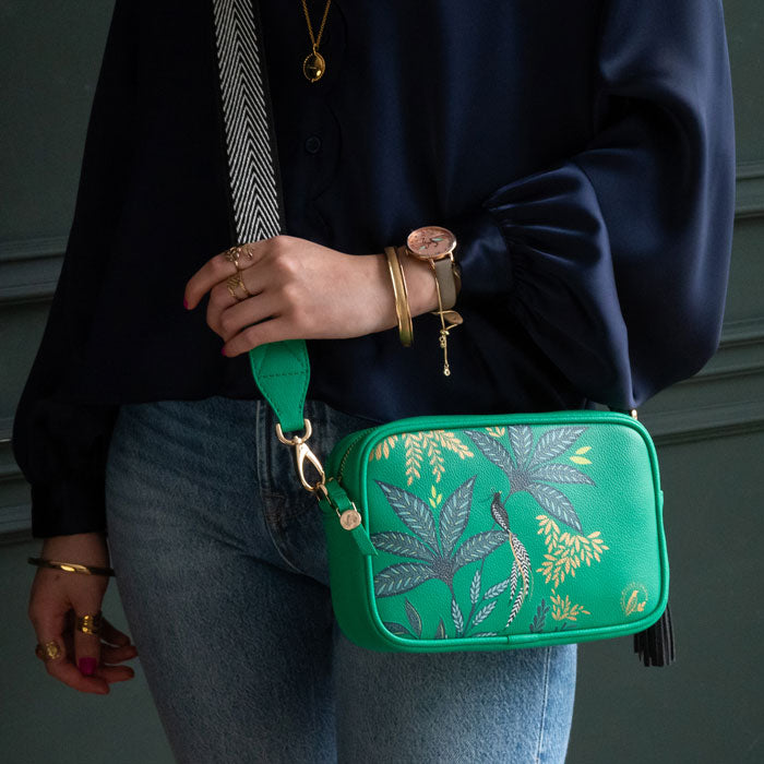 Green Camera Crossbody