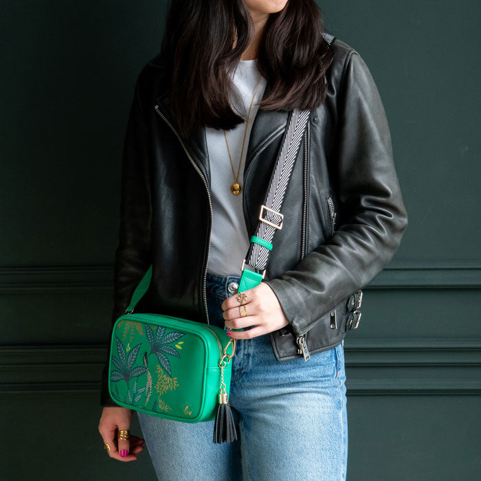 Green Camera Crossbody